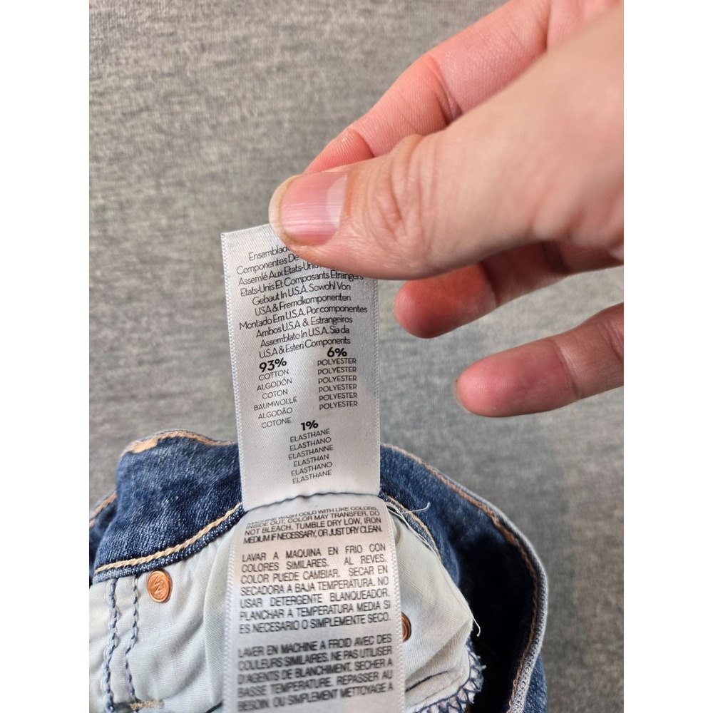 MOTHER JEANS Size 27 'The Stunner Zip Two Step Fray - Girl Crush' (Mid-Rise) - Picture 10 of 16